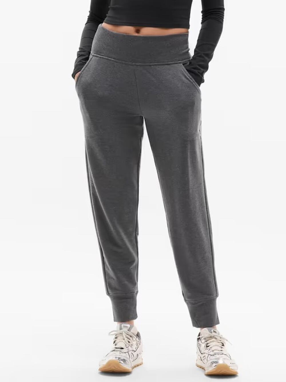 Athleta Women's Small Pants Coaster Luxe Jogger Sweatpant Pull On High Rise